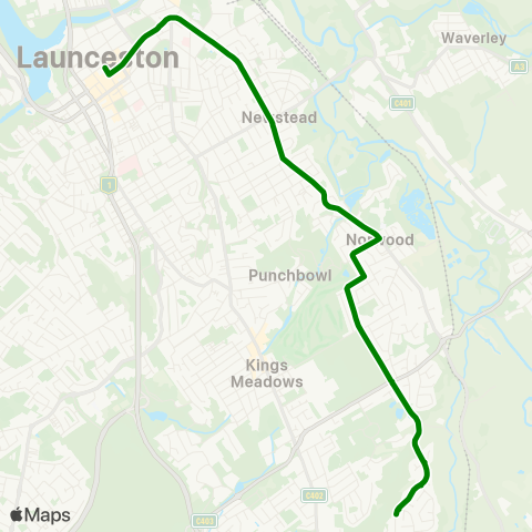 Metro Tasmania  map