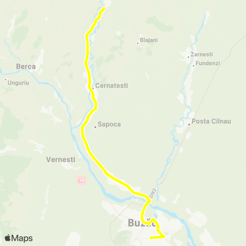 Trans Bus Buzău Gara C.F.R. - Cernatesti - Fulga map