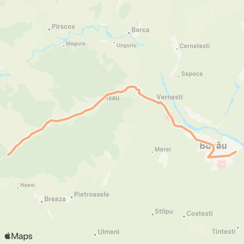 Trans Bus Buzău Horticolei - Vernești - Nișcov - Strezeni map