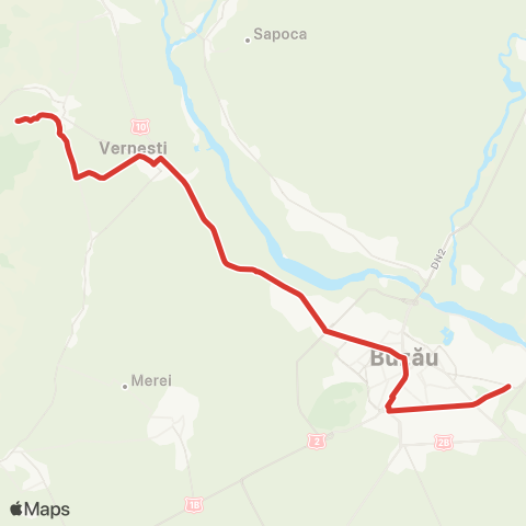 Trans Bus Buzău Horticolei - Vernesti - Sasenii Vechi map