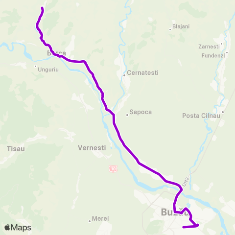 Trans Bus Buzău Gara C.F.R - Maracineni - Sapoca - Vernesti - Berca - Joseni map