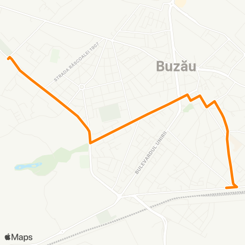 Trans Bus Buzău Micro 14 - Piata Centrala - Gara Tohaneni map