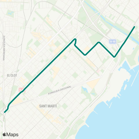 Trambaix & Trambesòs Glòries - Sant Adrià de Besòs map