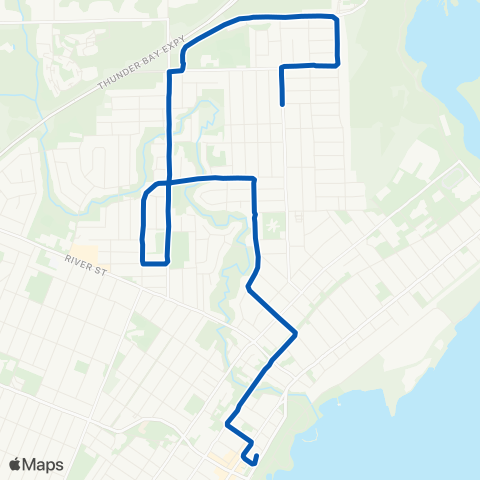 Thunder Bay Transit Hudson map