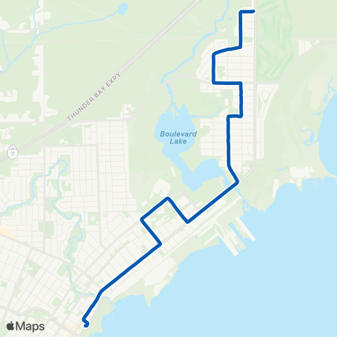 Thunder Bay Transit  map