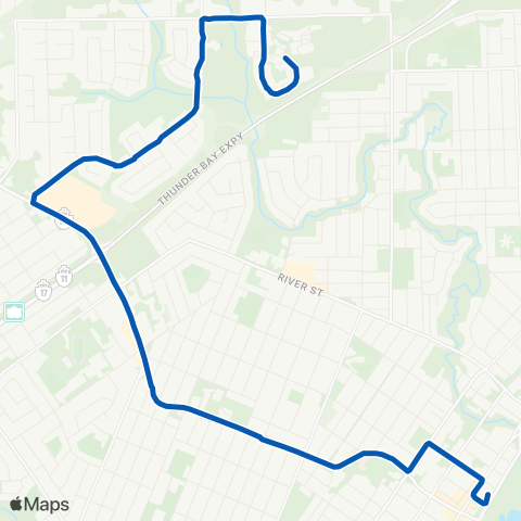 Thunder Bay Transit County Park map