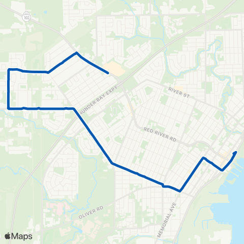 Thunder Bay Transit John-Jumbo map