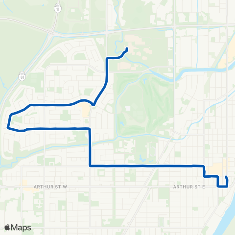 Thunder Bay Transit Northwood map