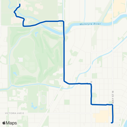 Thunder Bay Transit Balmoral map