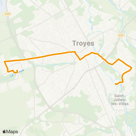 TCAT St Julien Moline-Rivière de Corps map