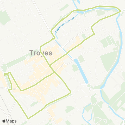 TCAT Coeur de Troyes map