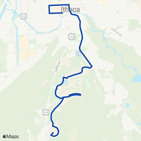 TCAT Ithaca College - Commons map