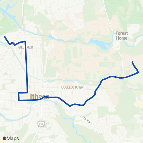 TCAT TCAT - Fall Creek - Commons map