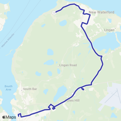 Transit Cape Breton Sydney - New Waterford map