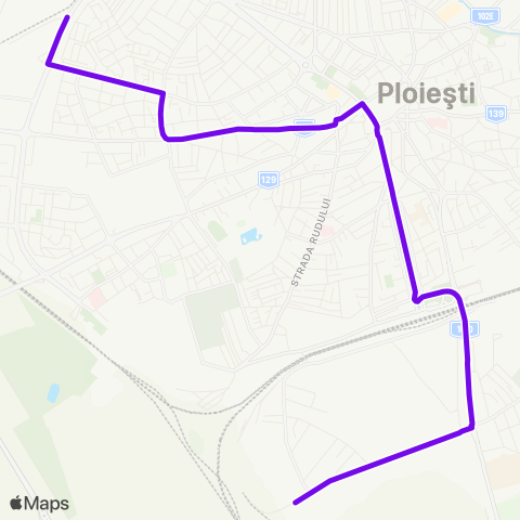 TCE Ploiești Malu Rosu - COMAT map