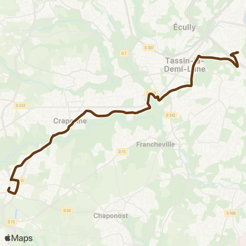 TCL Gorge de Loup - Brindas Centre map