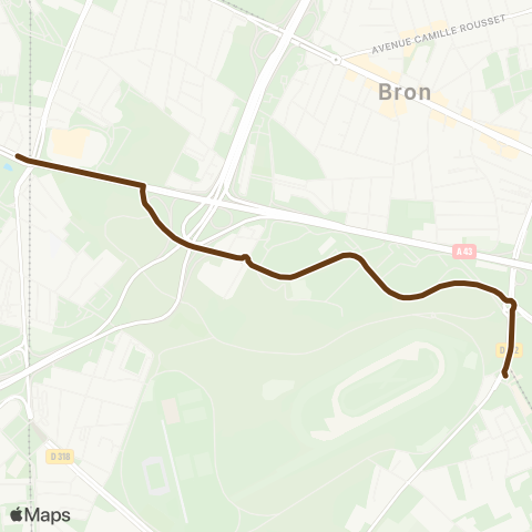 TCL Mermoz - Pinel - Parilly Univ. Hippodrome map