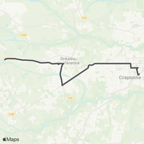 TCL Craponne Centre - Quatre Chemins map