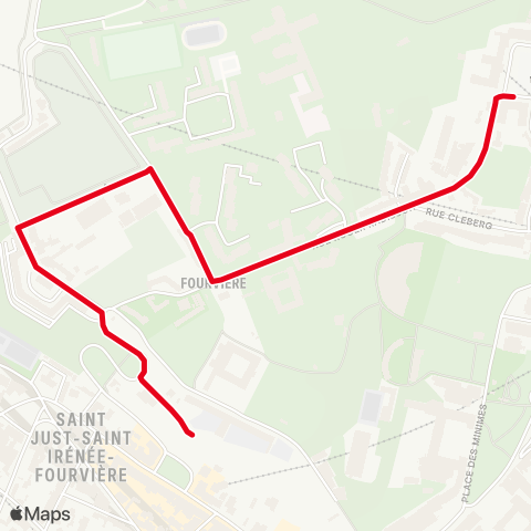 TCL Fourvière - Saint-Just map