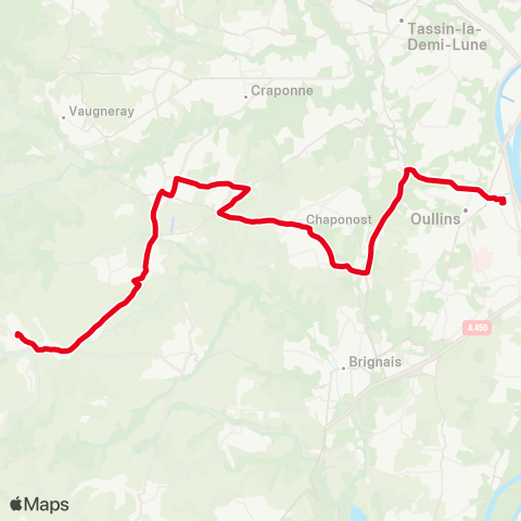 TCL Gare d'Oullins - Thurins Mairie map