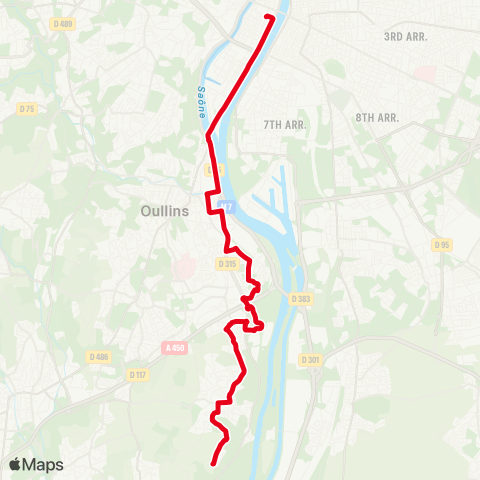 TCL Bellecour Charité - Irigny Hauts de Selettes map