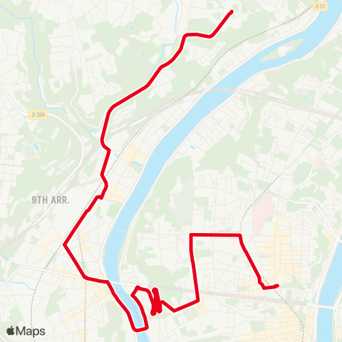 TCL Croix-Rousse - Plateau de St Rambert map