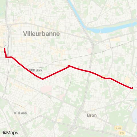 TCL Gare Part-Dieu V.Merle - Sept Chemins map