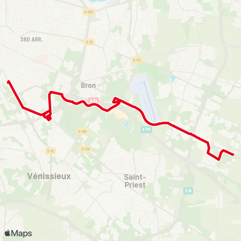 TCL Lycée Lumière - Manissieux P. Blanche map