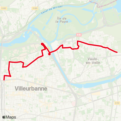 TCL Charpennes - Vaulx O'Hara map