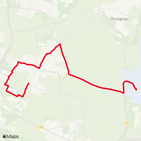 TCL Bornicat - Aéroport St Exupéry - Bus map