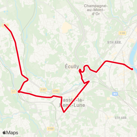 TCL Pont Mouton - Charbonnières Verrières map