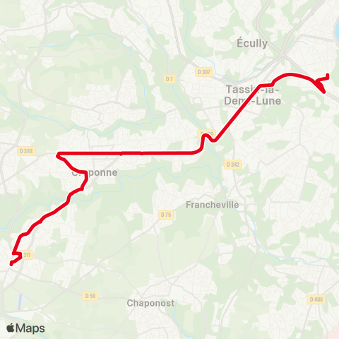 TCL Gorge de Loup - Brindas Centre map