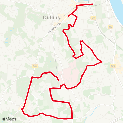 TCL Gare d'Oullins - St-Genis-Laval Hôp. Sud map