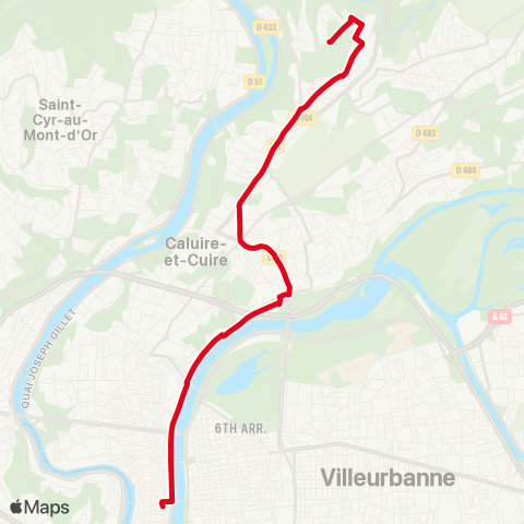 TCL Cordeliers - Sathonay Castellane map