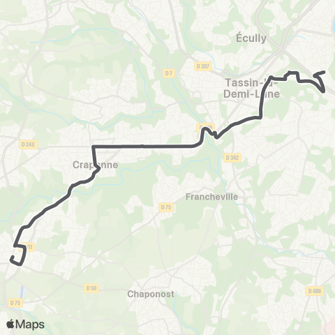 TCL Gorge de Loup - Brindas Centre map