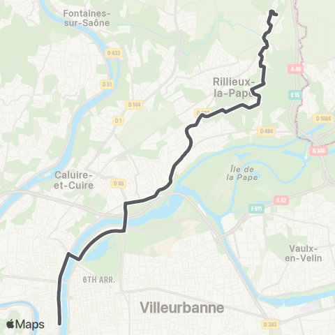 TCL Cordeliers - Rillieux Semailles map