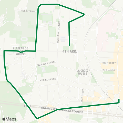 TCL Croix-Rousse - Hénon - Deleuvre map