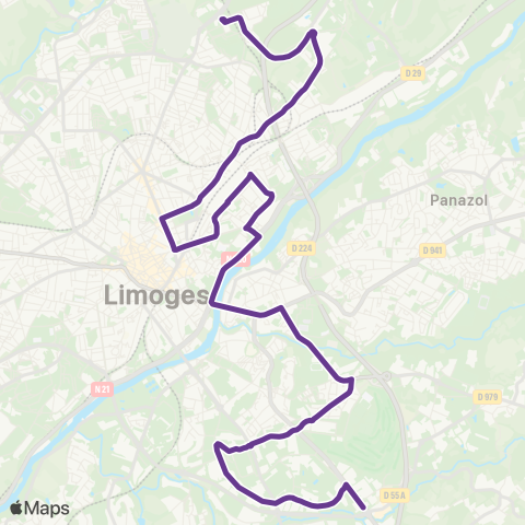 TCL Pôle la Bastide <> la Valoine map