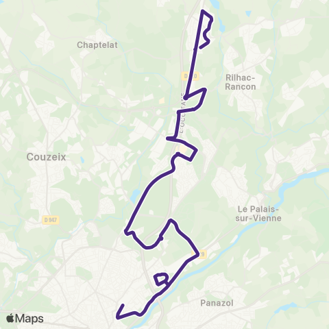 TCL Pl. W. Churchill <> Beaune / Bonnac le Masbatin map