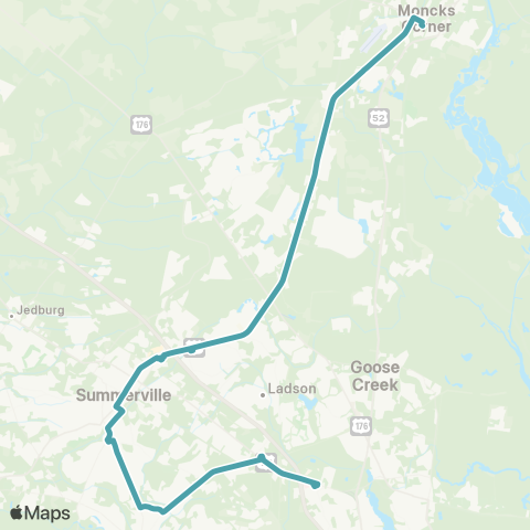 Tri-County Link Summerville Connector map