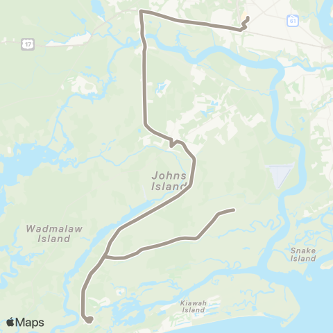 Tri-County Link Johns Island-West Ashley map