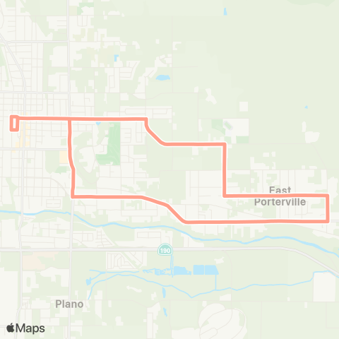 TCRTA East Porterville map