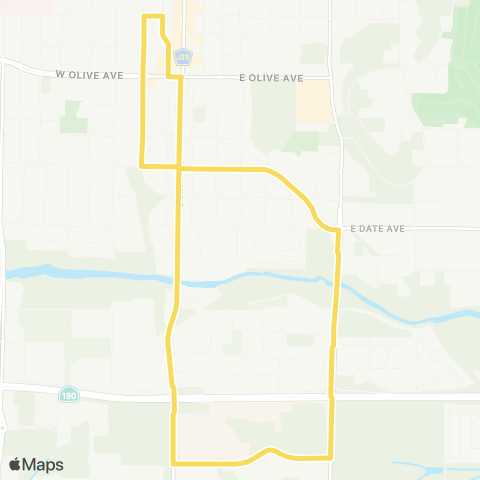 TCRTA Porterville College map