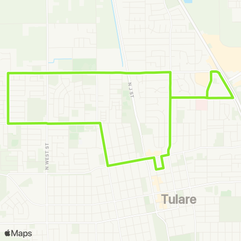 TCRTA North Tulare map