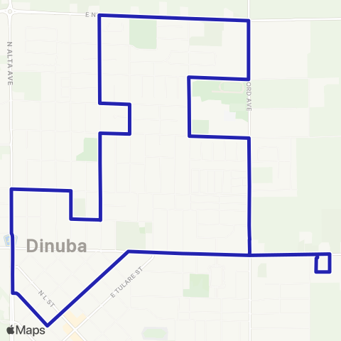 TCRTA Central Dinuba map