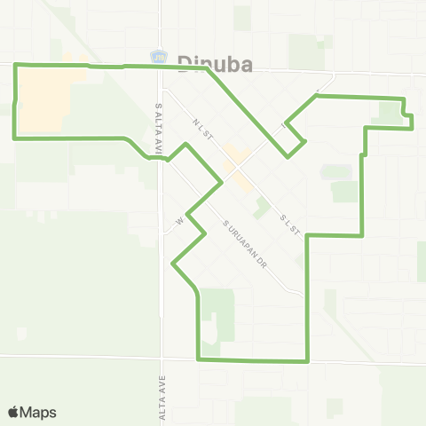 TCRTA Central Dinuba map