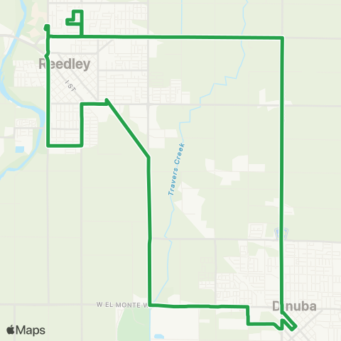 TCRTA Dinuba Connection map