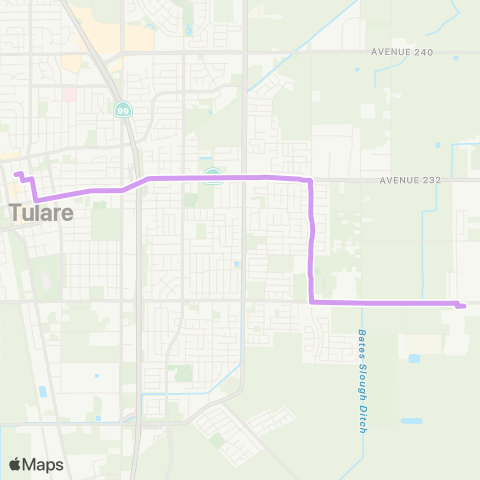 TCRTA East Tulare map