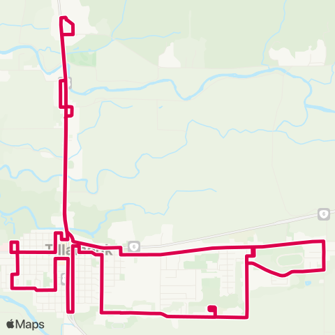 The Wave (TCTD) Tillamook Town Loop map