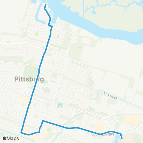 Tri Delta Transit Pittsburg Marina / Los Medanos Coll Pittsburg map